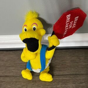 Chartwells Brake For Breakfast Yellow Bird Promo Plush Stuffed Animal Toy